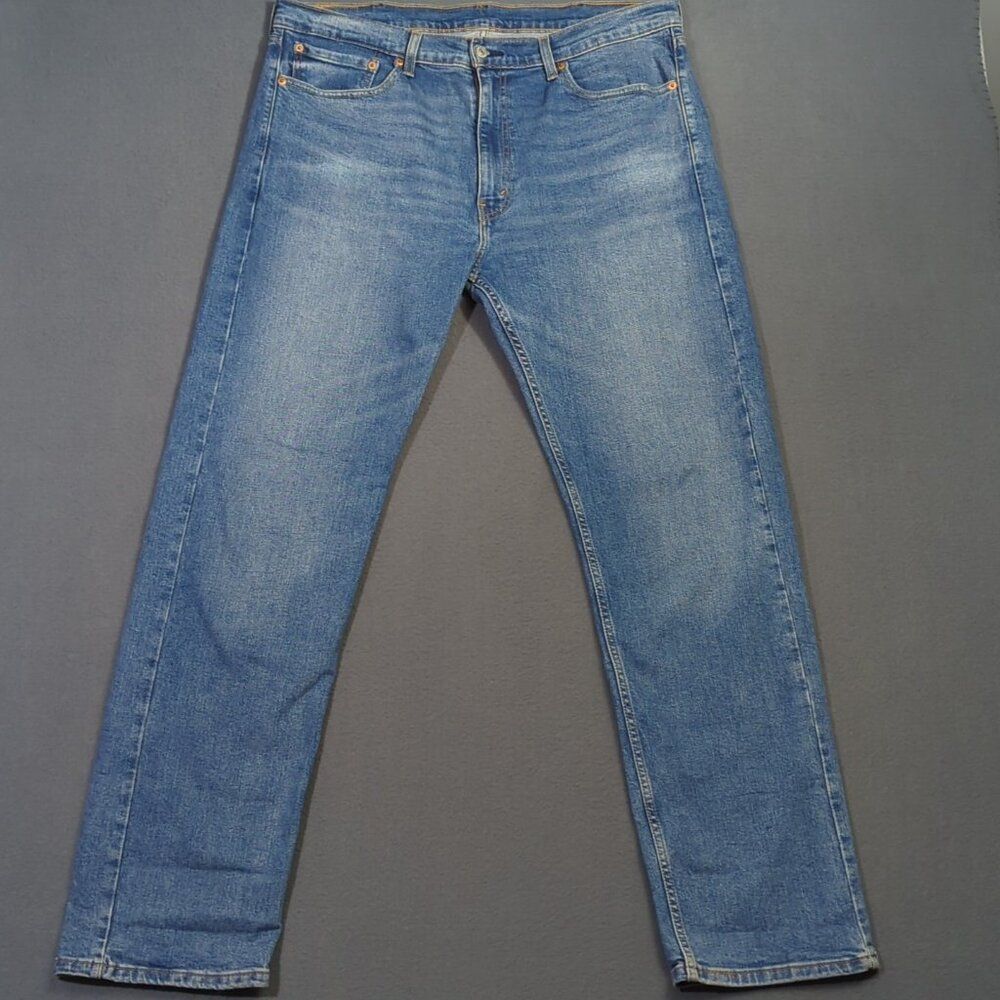 Levi's Jeans Men's 38x34 Blue 505 Regular Fit Straight Leg Denim